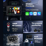 CarPlay GPS Navigation Dashboard with DVR and TPMS Android Head Unit EKIY