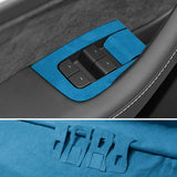 Made of Alcantara For Tesla Model 3（2019-2023）/ Y (2019-) Windows Control Panel Trim Cover Sticker Car Interior Accessories C