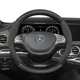 Suede Carbon Steering Wheel Cover for Mercedes Car Interior Accessory Hocasen