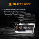 Black LED Headlights for Ram 1500 2009-2018