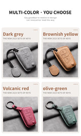 Sheep Suede Car Key Case Cover Shell for Various Toyota Models