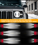 Latest Style 2pcs 7X6 5X7 Led Headlights For Jeep Wrangler YJ Cherokee XJ H6014 H6052 H6054 H4 Headlamp Car Accessories Led Lamp