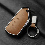 Goatskin Car Key Case Cover for Volkswagen Golf 8 MK8 ID.3 ID.4 Cupra Skoda Octavia A8 SEAT Leon MK4 2020 2021 Formentor Tarraco