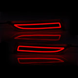 Rear Bumper Reflector with Signal for Toyota Avalon 2019-2022 LED Ambient Light MAGIC COLORM Pattern C Red Shell