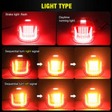 Smoke Clear LED Tail Brake Light Turn Lamp Low Profile For Harley Dyna Electra Glide Street Glide Fat Boy Road King XL 833 12