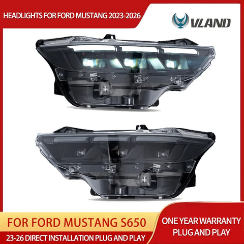 Full LED Headlights for Ford Mustang 2023-2026 LED Ambient Light Vland