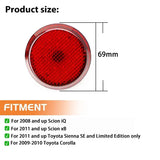 Red LED Bumper Reflectors Brake Lights for Toyota Car Interior Accessory iJDM
