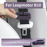 For Leapmotor B10 C10 C11 C16 T03 C01 Seat Belt Buckle Silicone Protective Cover Anti-Collision Protection Interior Accessori