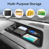 Dashboard Storage Box ABS for Volkswagen Taos 2022-2024 Car Display Screen Rear Tray Organizer Accessories Tidying Black Car