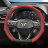 Perforated Leather Steering Wheel Cover for Cupra