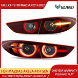 LED Tail Lights with Dynamic Welcome for Mazda3 2019-22 Car Interior Accessory Vland