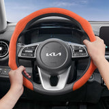 Kia Suede Snap-On Steering Wheel Cover Non-Slip Car Interior Accessory Hocasen