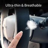 For Geely Xingyuan eMAS 5 EX2 24-26 Leather Car Steering Wheel Cover Breathable Non Slip Steering Wheel Protection Cover Car
