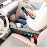 For Leapmotor T03 20-25 Central Console Armrest Box Leather Storage Box Wireless Charging Handrest Organizer with Cup holder