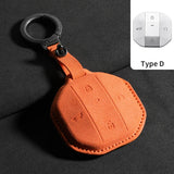 Suede Car Key Case Shell For Jetour Freedom T1 Jetour Freedom T2 Traveller Remote Key Bag Case Fob Protection Keychain