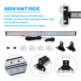 80-LED Traffic Advisor Strobe Light Bar Car Interior Accessory MAGIC COLORM