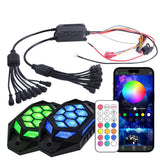 RGB LED Rock Lights For Truck ATV UTV Jeep Off-Road Boat APP Remote Control Car Underglow Neon Lighting Wheel Well Light 12v