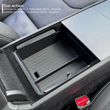 For Tesla Model 3 Highland 2024 Center Console Eyeglasses Storage Case Armrest Storage Box Upper&Lower Flocking Accessories N