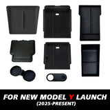 Armrest Upper and Lower Flocking Storage Box Watercup Holder Camera Cover Armrest Box Storage TEKSY