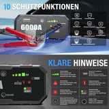 Car 6000A Portable 12V Jump Starter Power Bank 12V Auto Battery Charger Booster Starting Device Car Jump Starter JF.EGWO