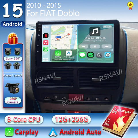 Android 15 Multimedia Radio for Fiat Doblo and Opel Combo Android Head Unit RSNAVI