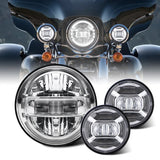 Motorcycle 7 Inch Round LED Headlight 4.5inch Led Fog Lights Set For Harley Touring Road King Ultra Classic Electra LED LAMP