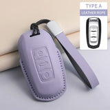 Car Key Case Cover for Geely New Coolray 2023-2025 X6 Emgrand Global Hawk GX7 PU Leather Car Keychain