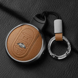 Goatskin Car Key Case Cover For BMW MINI Cooper ONE JCW Clubman Countryman