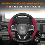 Suede Carbon Fiber Steering Wheel Cover for Honda