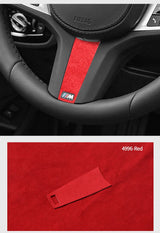 For New BMW Series Fit for G Chassis Steering Wheel Trim Sticker Anti Scratch Made of Alcantara Car Interior Tuning Accessories