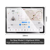 Tempered Glass Film Protector for New Tesla Model 3 Highland 2024 Rear Center Control Touch Screen