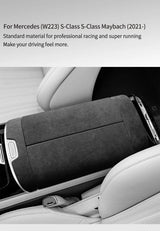 For Mercedes W223 S-Class Maybach Seat Armrest Box Cover Trim Sticker Interior Performance Tuning Accessories Made of Alcanta