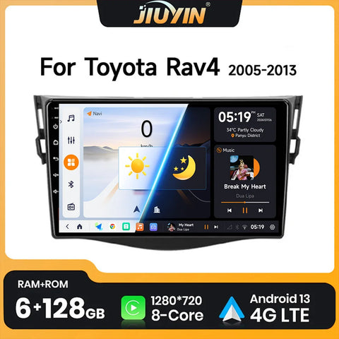 9-Inch Android 13 Multimedia Navigation for Toyota RAV4 2005–2013 Android Head Unit JIUYIN