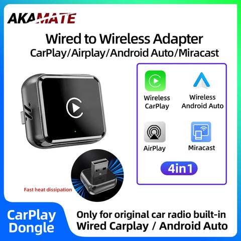 4in1 Wireless CarPlay Adapter for VW Toyota Honda CarPlay Adapter AKAMATE
