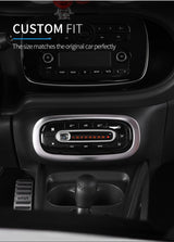AC Panel Cover Stainless Steel Trim for Smart Fortwo 453 Car Interior Accessory GMUNI