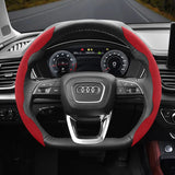 Audi Anti-Slip Suede Steering Wheel Cover Set