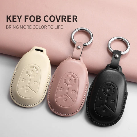 Car Remote Key Case Cover Fob for Geely Star Wish EX2 Car Key Case PU Cover Protecter with Key Chain Car Interior Accessory O