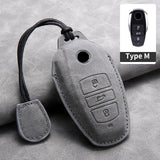 Car Key Cover For VW Volkswagen Touareg 2011-2018 Leather Car Key Case Cover For Touareg Car Interior Accessory | Car Key Cov