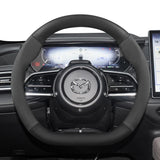 Suede Carbon Fiber Steering Wheel Cover for Mazda 3 CX-5 Car Interior Accessory Hocasen