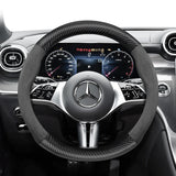 Suede Carbon Steering Wheel Cover for Mercedes Car Interior Accessory Hocasen