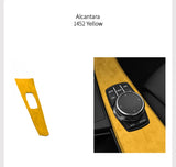 For BMW 3 Series F30 F31 F34 F35 3GT Car Center Console Multimedia Panel Trim Frame Sticker Interior Accessory Made of Alcantara