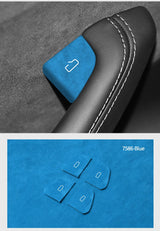 For Tesla Model 3 Model Y Door Inner Handle Trim Frame Decorative Sticker Car Interior Tuning Accessories Made of Alcantara