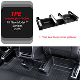 TPE Underseat Protector Center Console Side For Tesla New Model Y Juniper 2025 Launch and 2nd Row Kick Cover Air Vent