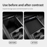 Chevy Silverado EV 2024-2026 Center Console Storage Box Tray Double-layer Organizer Accessories Tidying ABS 2PCS Car Interior