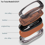 Zinc Alloy Key Case Cover for Tesla Model 3 Car Interior Accessory OEM