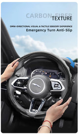 Jaguar Sport Carbon Fiber Steering Wheel Cover Car Interior Accessory Hocasen