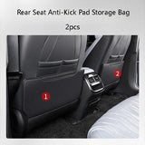 For BYD Seal EV Rear Seat Anti-Kick Pad Storage Bag Leather Seat Back Protective Mat Organizer Anti Rub Accessories 2022-2025