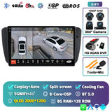 2K QLED Android Head Unit with CarPlay for SEAT Ibiza 2008–2015