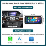 12.3 Inch Wireless CarPlay Android Auto Screen for Mercedes E-Class