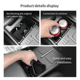 Hyundai Santa Fe 2024 2025 Car Water Cup Holder Anti-Slip Shock-Absorbing Center Console Cup Holder Insert Traying Car Interi